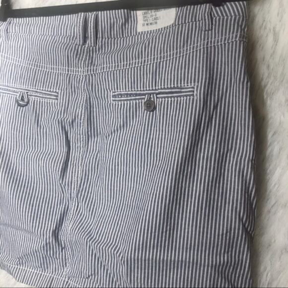 H&M l.o.g.g graded goods striped gray-blue & white short skirt - Picture 4 of 7